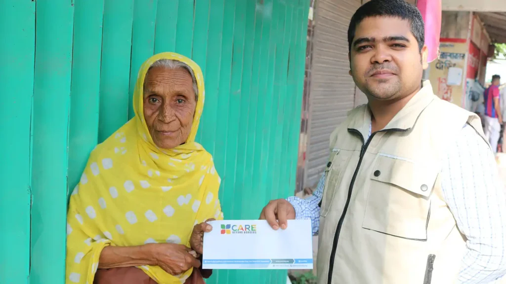 Medical Support to Old Woman